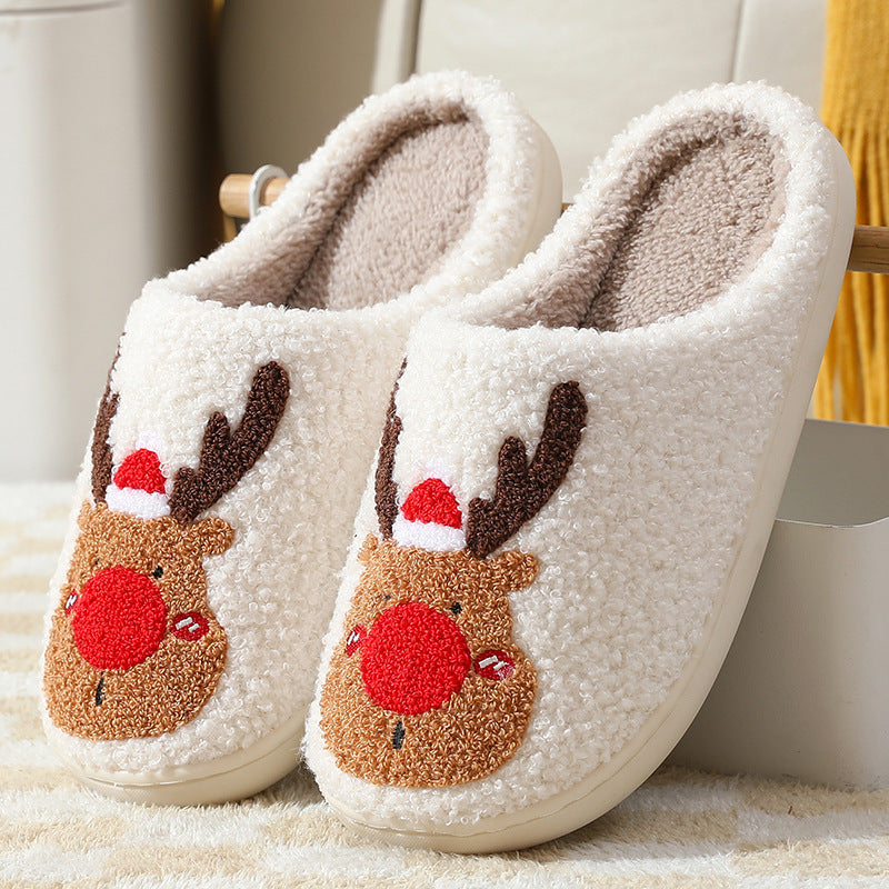 Chaussons de Noël Confortables – Renne Doux et Chaud pour Maison et Chambre