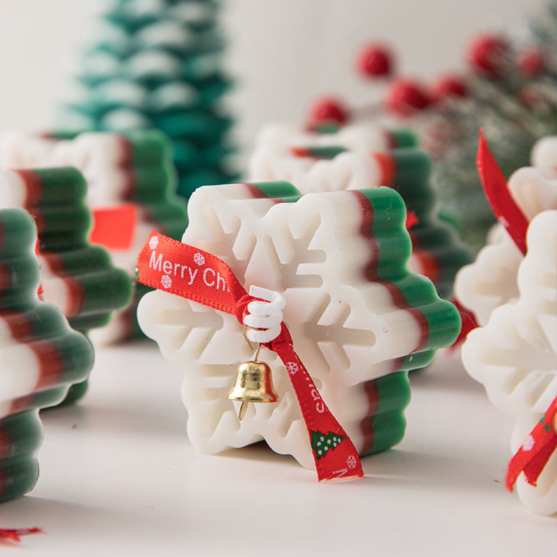 Bougie de Noël Aromathérapie – Flocon de Neige, Ambiance Cocooning et Cadeau Festif