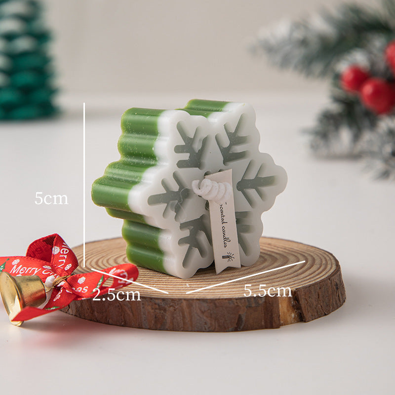 Bougie de Noël Aromathérapie – Flocon de Neige, Ambiance Cocooning et Cadeau Festif