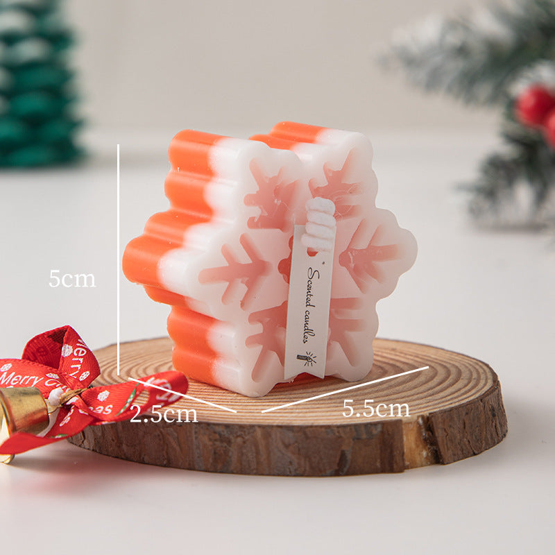 Bougie de Noël Aromathérapie – Flocon de Neige, Ambiance Cocooning et Cadeau Festif