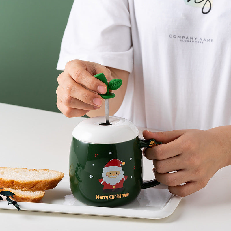 Mug de Noël en Céramique – Renne & Bonhomme de Neige, Design Hivernal et Douceur Festive
