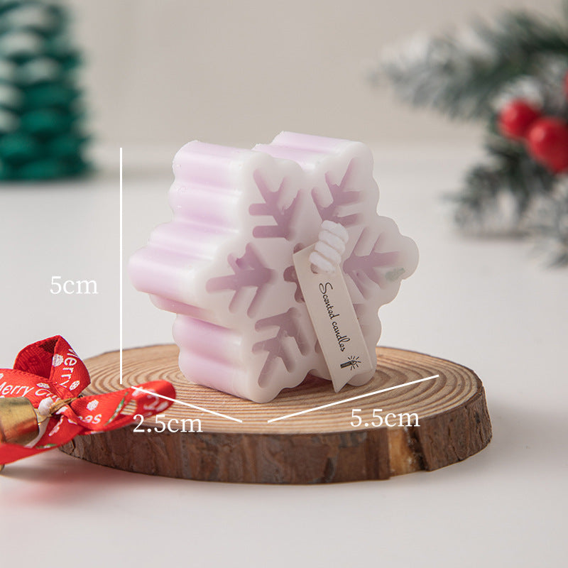 Bougie de Noël Aromathérapie – Flocon de Neige, Ambiance Cocooning et Cadeau Festif
