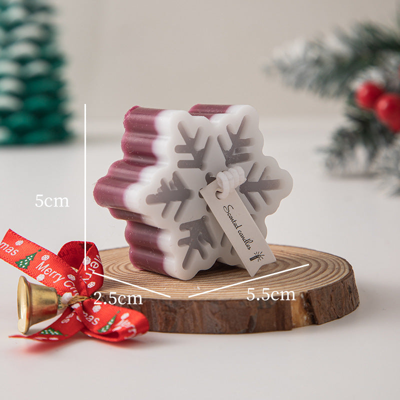 Bougie de Noël Aromathérapie – Flocon de Neige, Ambiance Cocooning et Cadeau Festif