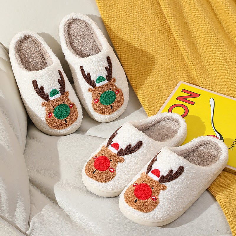 Chaussons de Noël Confortables – Renne Doux et Chaud pour Maison et Chambre