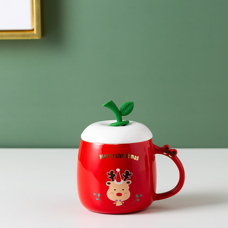 Mug de Noël en Céramique – Renne & Bonhomme de Neige, Design Hivernal et Douceur Festive