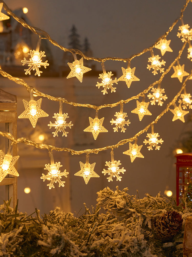 Guirlande Lumineuse Flocons de Neige – Ambiance Magique et Chaleureuse pour l’Hiver